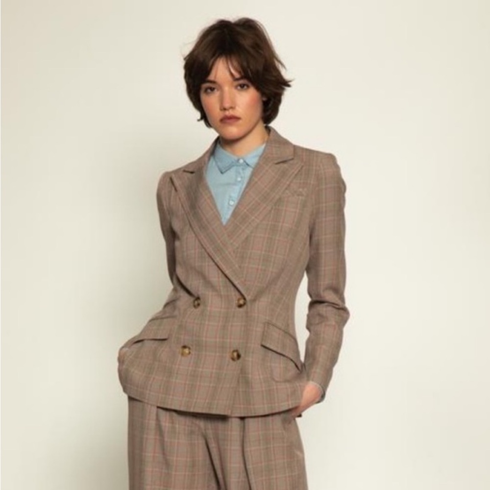 Walter Baker Plaid Blazer